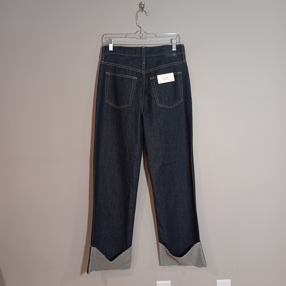 AG tomas High Rise Baggy straight jean in moonrise Cuffed Hem Size 28 New Nwt - Picture 3 of 10